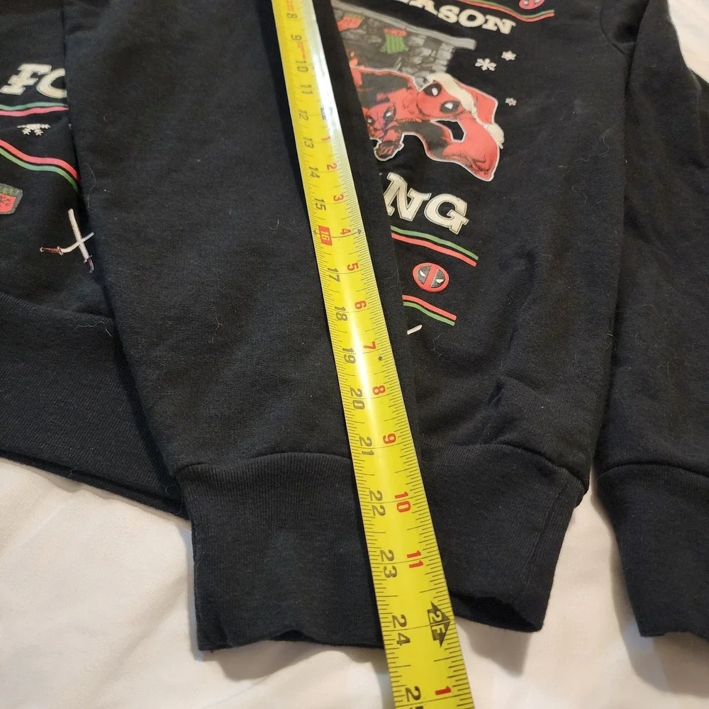 Ugly Christmas Sweater Deadpool Season For Cuddling Size S Black‎ - Picture 6 of 9